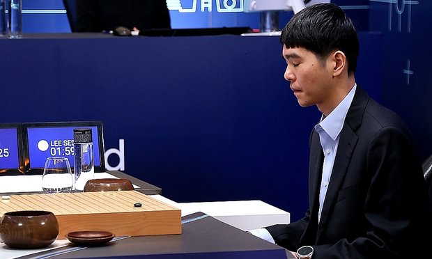 图片:  李世石与 AlphaGo 对战中