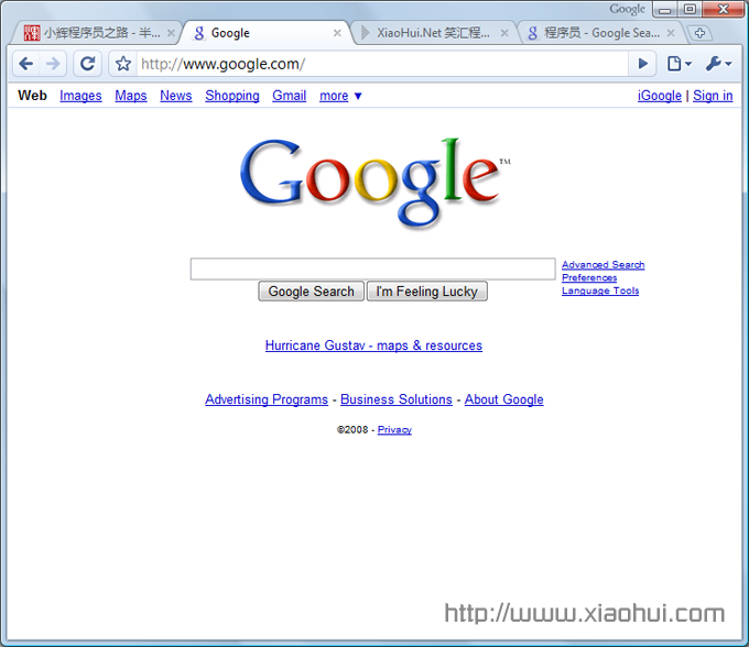 igoogle chrome 运行界面