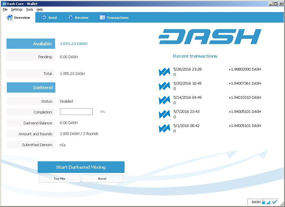 我的 Dash 钱包